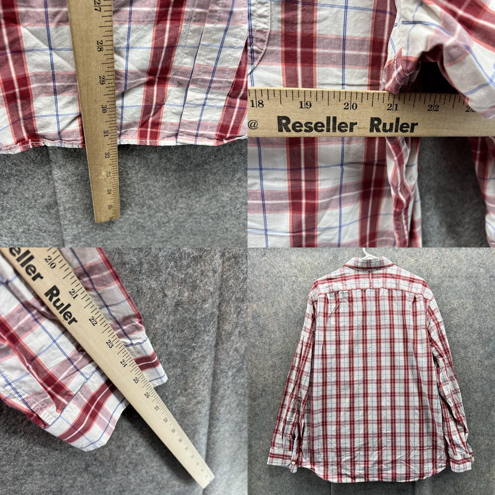 Banana Republic VINTAGE Banana Republic Shirt Mens Extra Large Plaid Red White Button-Down Preppy Size US XL / EU 56 / 4 - 8 Thumbnail
