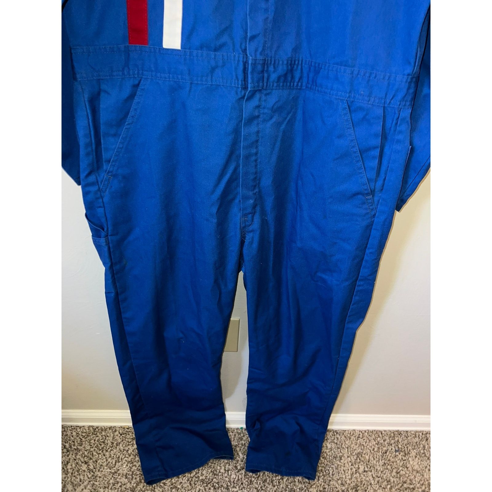 Vintage Wear Guard Lee's Plumbing Blue Work Coverall Overall Talon Size US XL / EU 56 / 4 - 5 Thumbnail