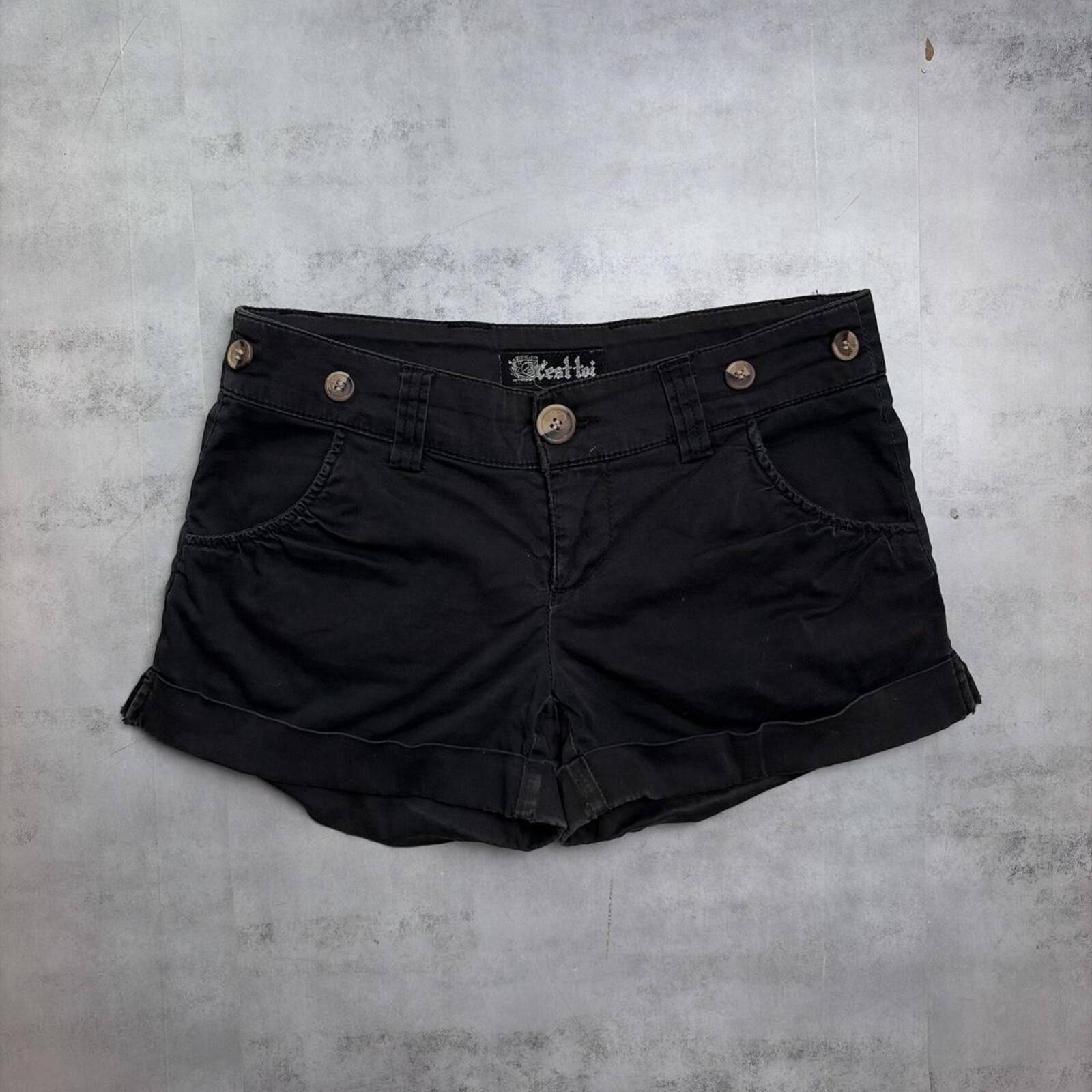 Other Y2K Black Cest Toi Grunge Gothic Mini Shorts Size 30" / US 8 / IT 44 - 2 Thumbnail