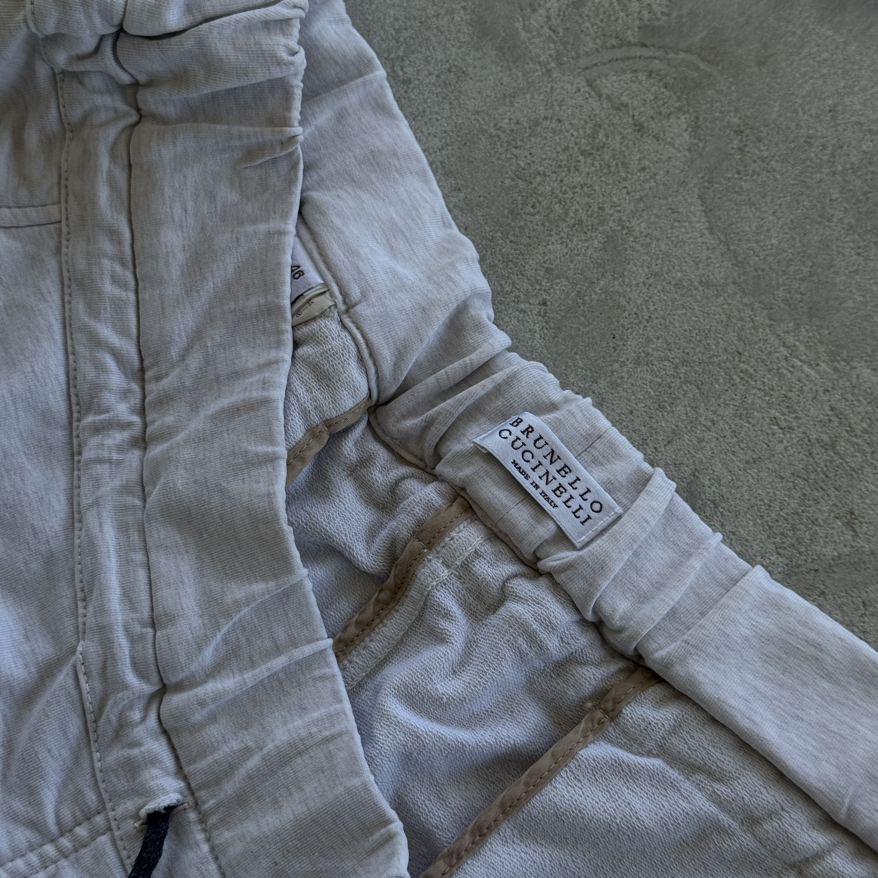 Brunello Cucinelli Brunello Cucinelli Grey Paneled Drawstring Joggers IT 46 Size 32" / US 10 / IT 46 - 5 Thumbnail