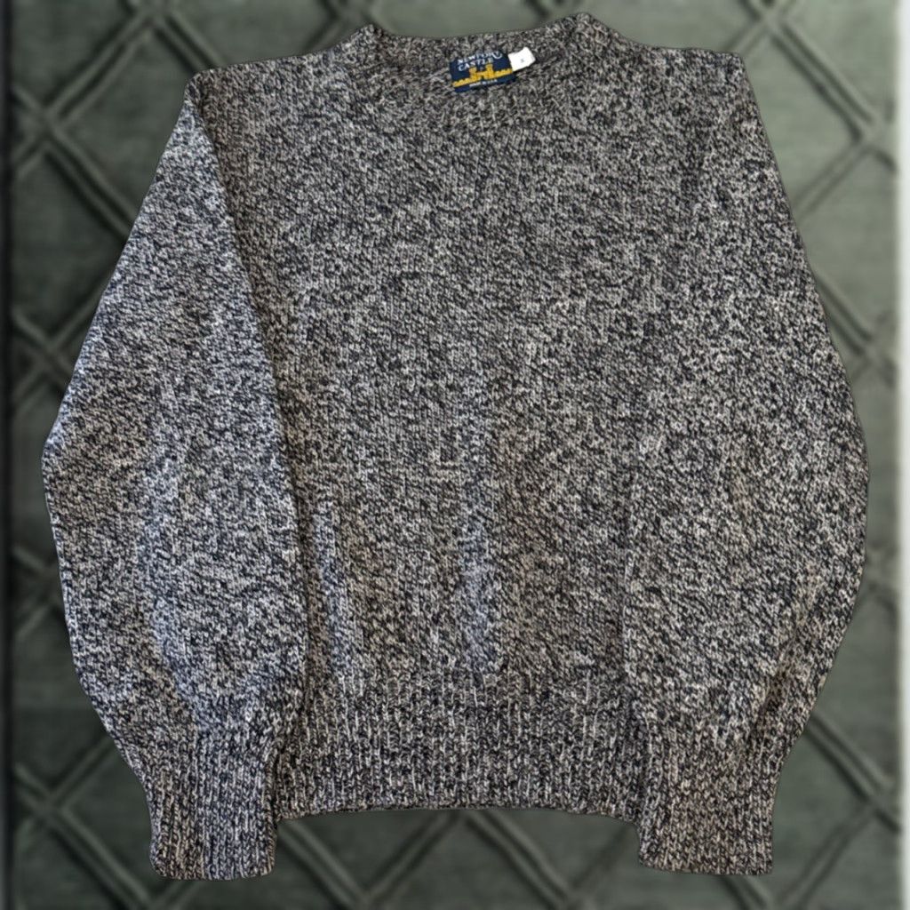 Vintage VINTAGE Newport Castle Sweater Men Pullover Knit Wool Black 80s 90s Medium Size US M / EU 48-50 / 2 - 1 Thumbnail