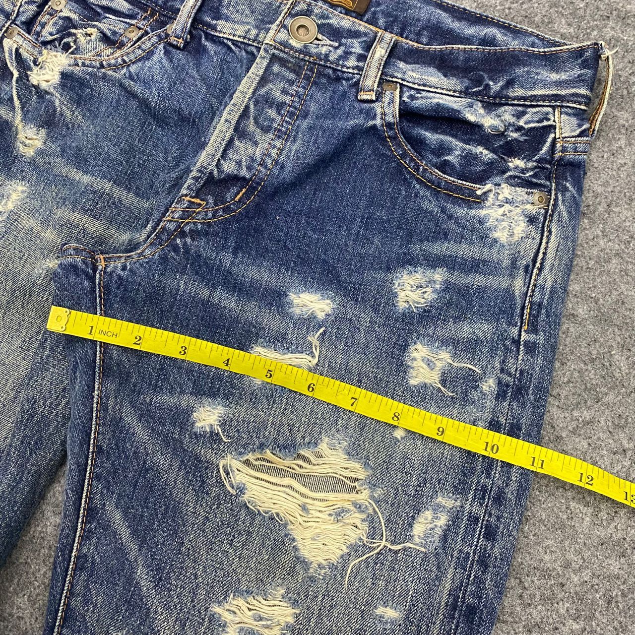 If Six Was Nine Genuine Vintage Goa Selvegde Distressed Denim Size US 32 / EU 48 - 5 Thumbnail
