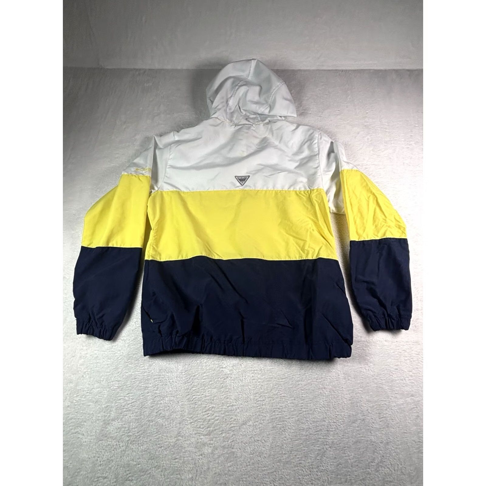 Vintage Columbia Womens PFG Harborside Anorak Jacket Small Windbreaker White Yellow - Vintage Size S / US 4 / IT 40 - 2 Thumbnail
