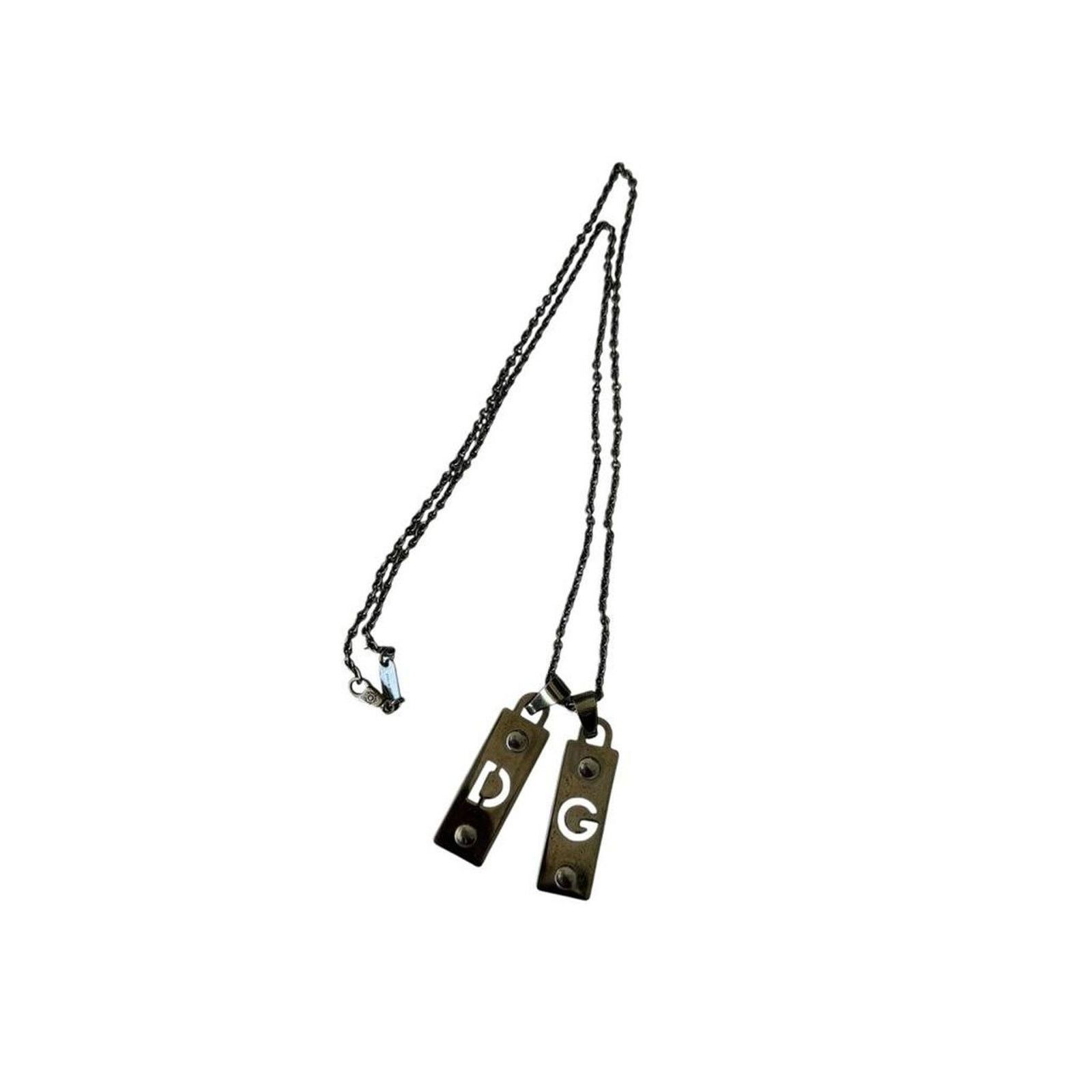 Dolce & Gabbana Dolce & Gabbana D&G Pendant Chain Necklace Silver / y2k Size ONE SIZE - 4 Thumbnail