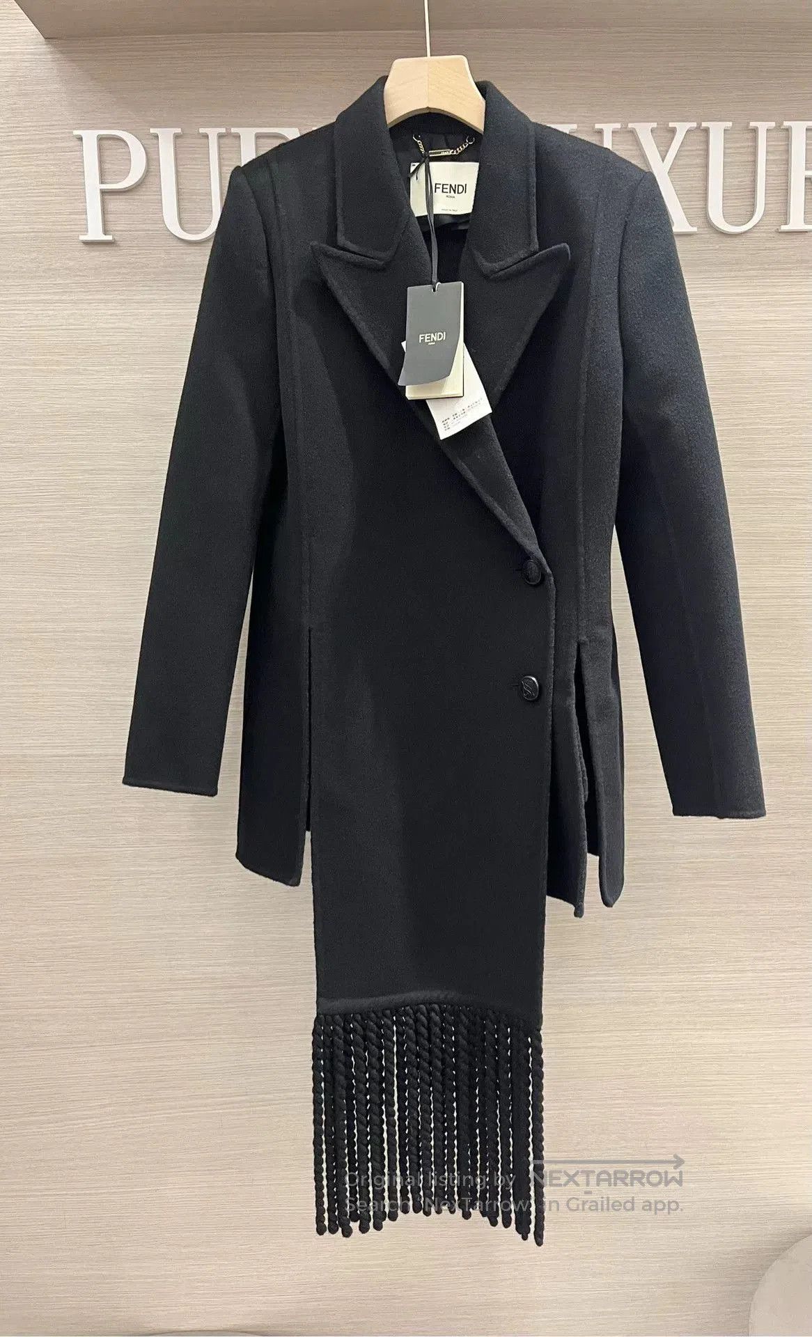 Fendi Fendi Wool Coat with Scarf Decoration. Size US S / EU 44-46 / 1 - 1 Thumbnail