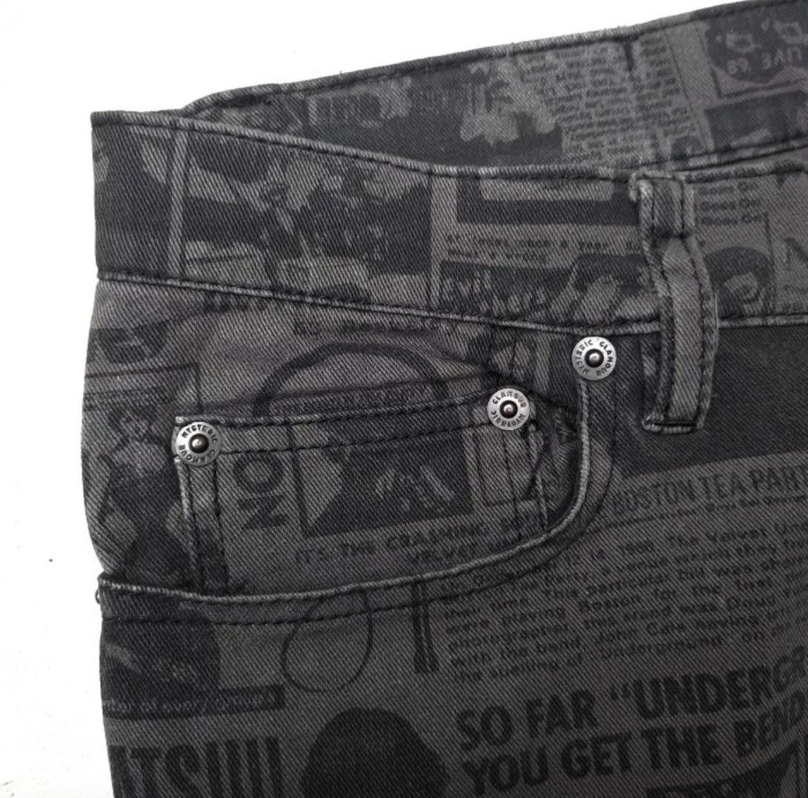 Hysteric Glamour Hysteric Glamour x Velvet Underground Newpaper printed pants Size 29" - 4 Thumbnail