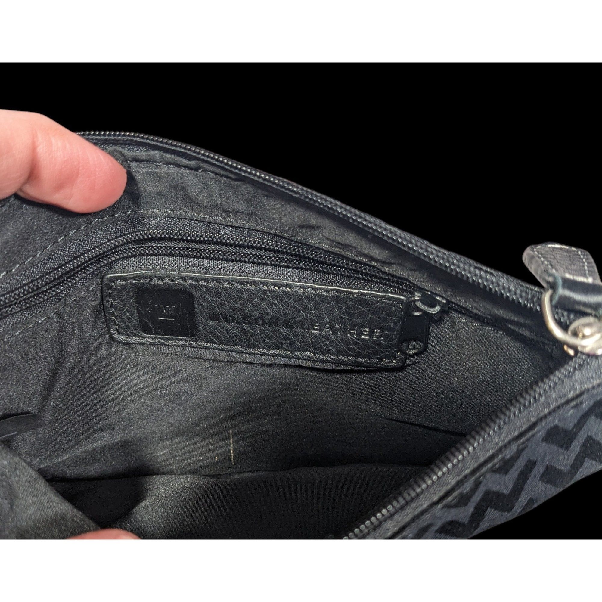 Other Wilson's Leather Gothic Black Zip Clutch/Wristlet Size ONE SIZE - 4 Thumbnail