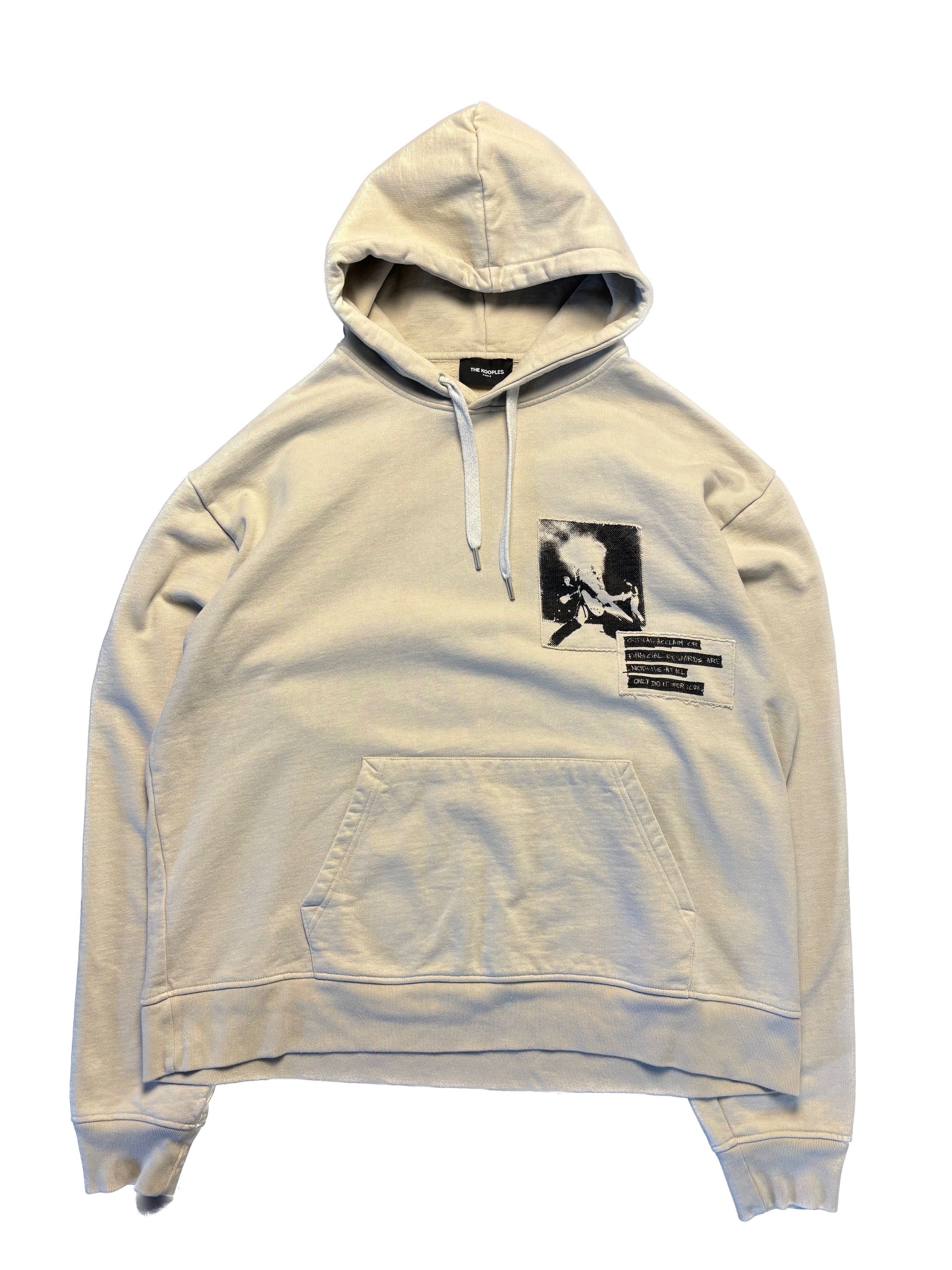 The Kooples The Kooples Patched Beige Hoodie Size US L / EU 52-54 / 3 - 1 Thumbnail