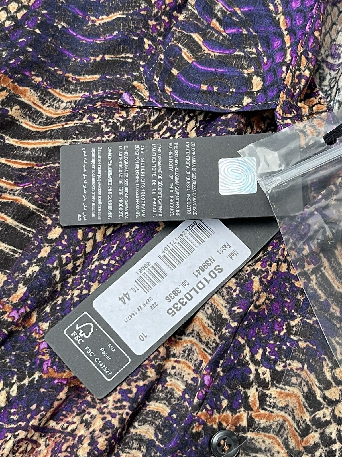 Just Cavalli !DS! FW22 Just Cavalli Animal Print Purple Pattern Shirt Size M / US 6-8 / IT 42-44 - 22 Thumbnail