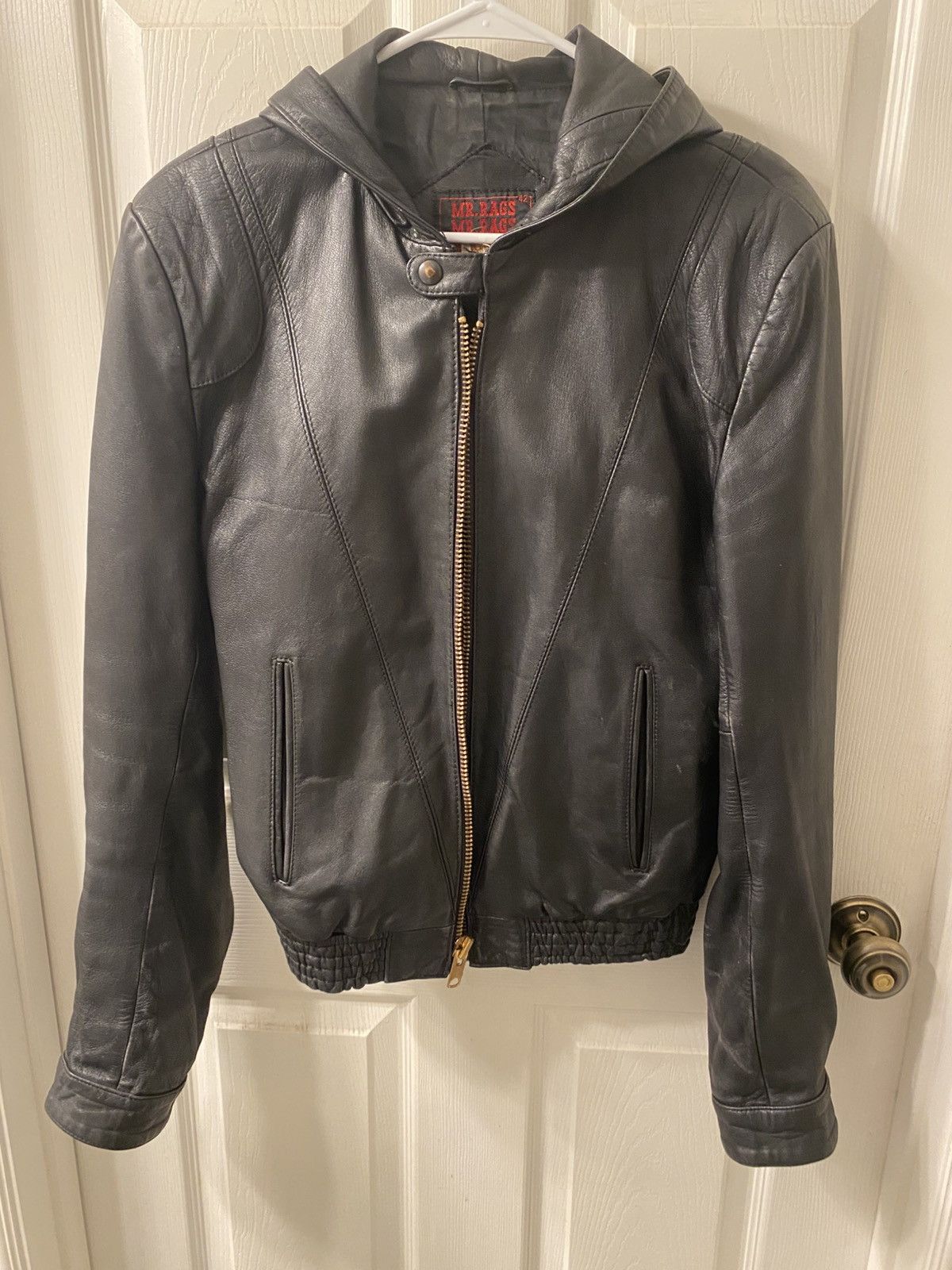 Vintage Mr Raggs hooded leather jacket Size US S / EU 44-46 / 1 - 1 Thumbnail