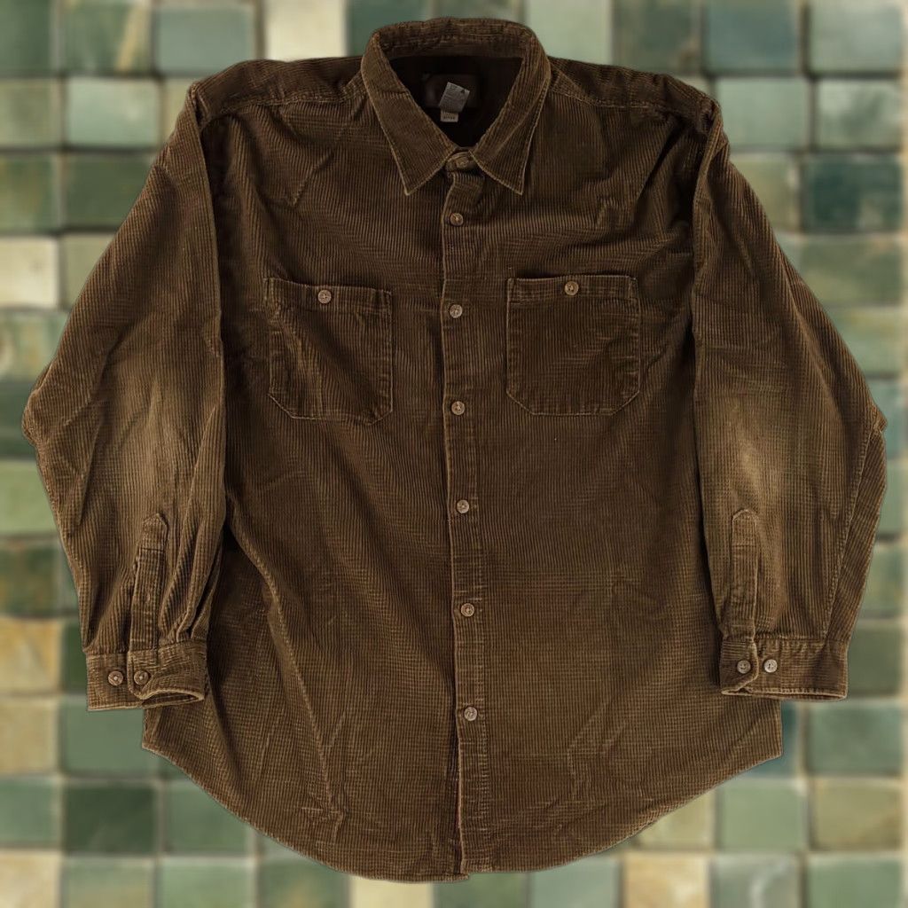 The Territory Ahead Territory Ahead Button-Up Shirt Mens XXL Brown Waffle Knit Textured Long Sleeve, 2XL (Regular) Size US XXL / EU 58 / 5 - 1 Thumbnail