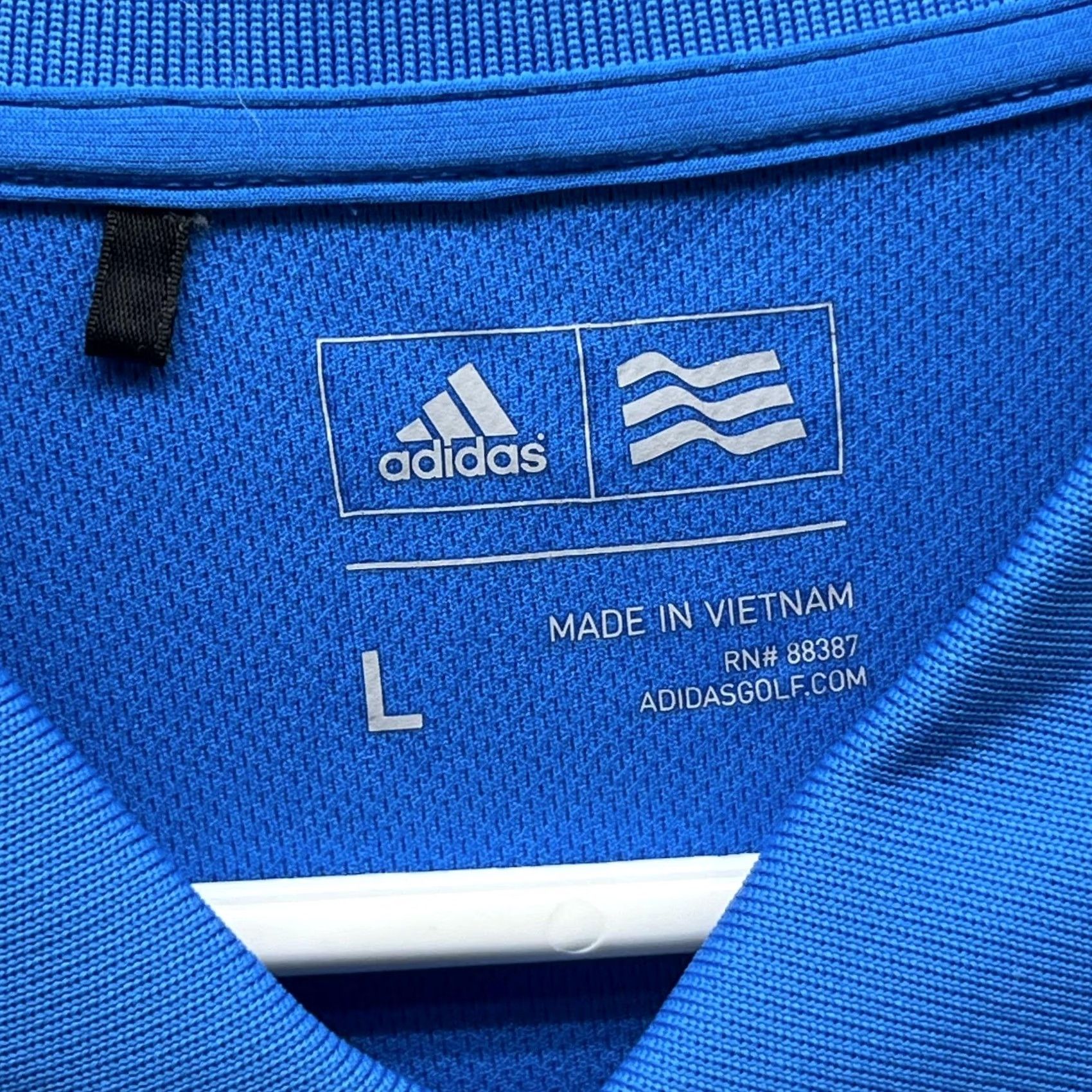 Adidas Adidas Golf Polo Shirt Mens L Blue Solid Performance Short Sleeve Stretch Shirt Size US L / EU 52-54 / 3 - 5 Thumbnail