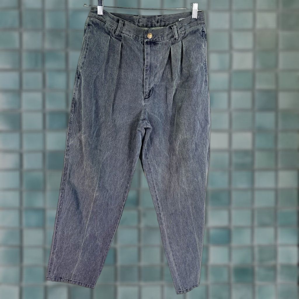 Vintage Vintage JJ Cochran Mens Jeans Sz 33 High Rise Straight Fit Denim 80s Raw Washed Blue Size US 33 - 1 Thumbnail