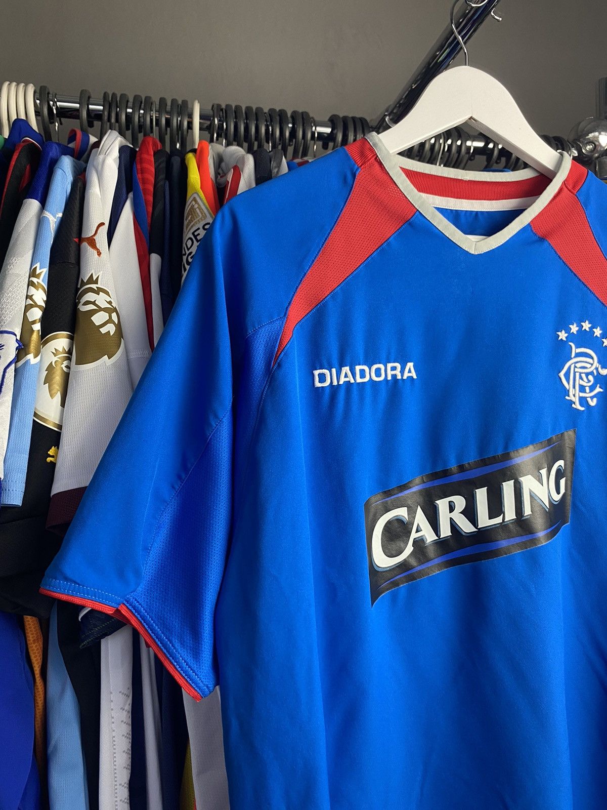 Diadora 2003/04 DIADORA RANGERS HOME SOCCER FOOTBALL JERSEY SHIRT Size US L / EU 52-54 / 3 - 3 Thumbnail