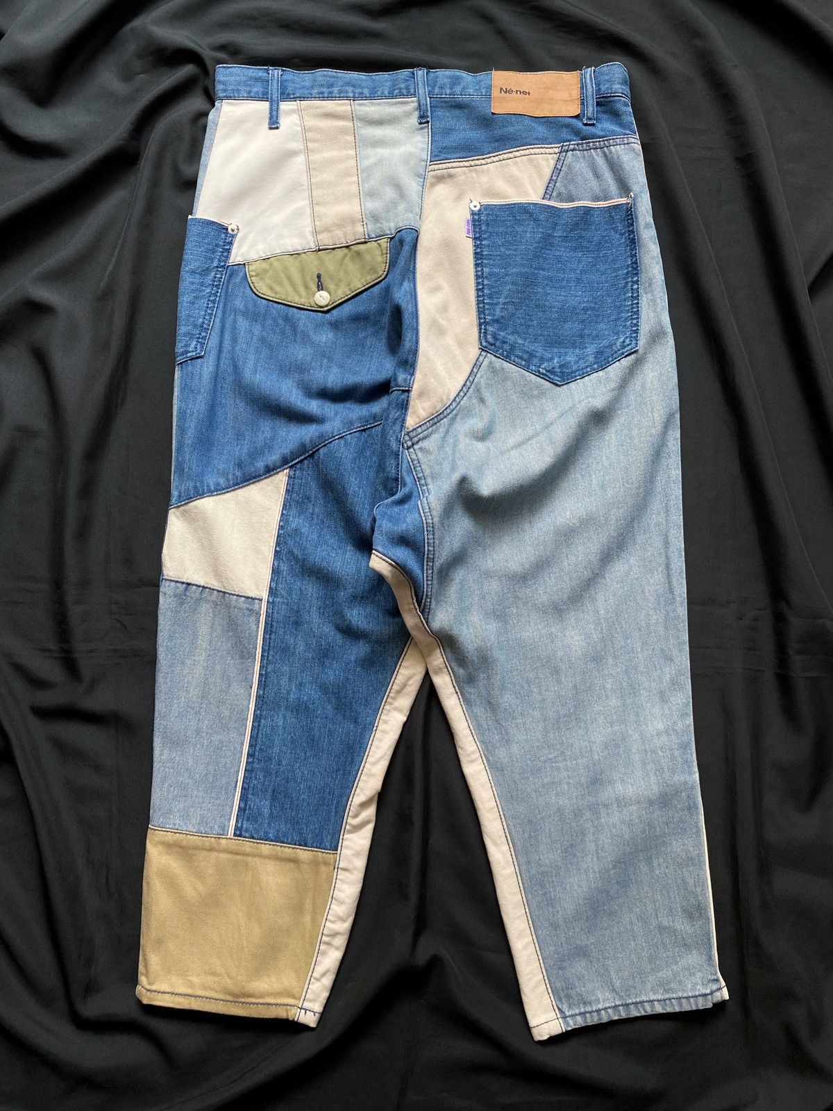 Issey Miyake Ne-net Issey Miyake Patchwork Denim Harem Pants Size US 32 / EU 48 - 2 Thumbnail