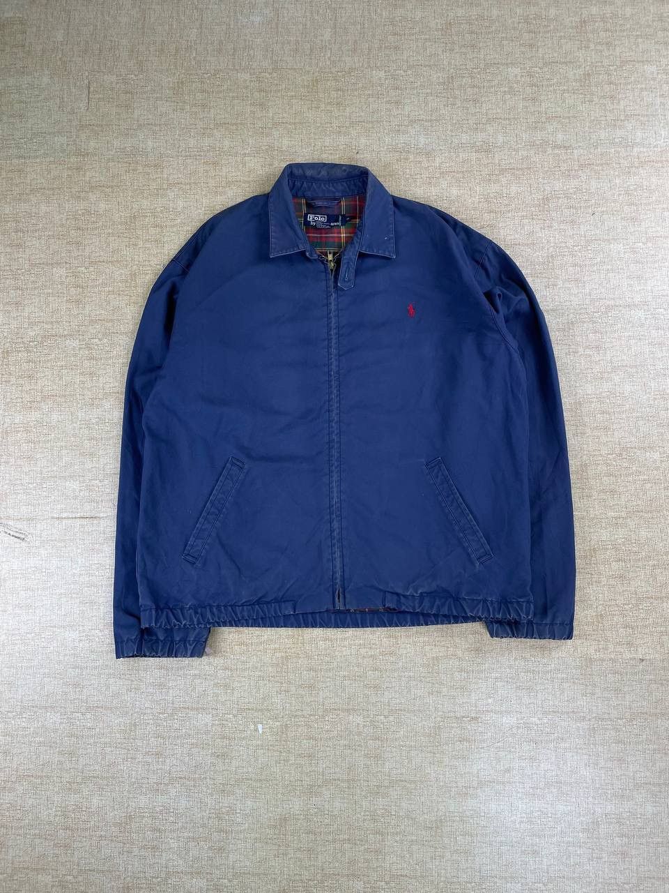 Vintage 90s Polo By Ralph Lauren Plaid Inner Zipper Jacket