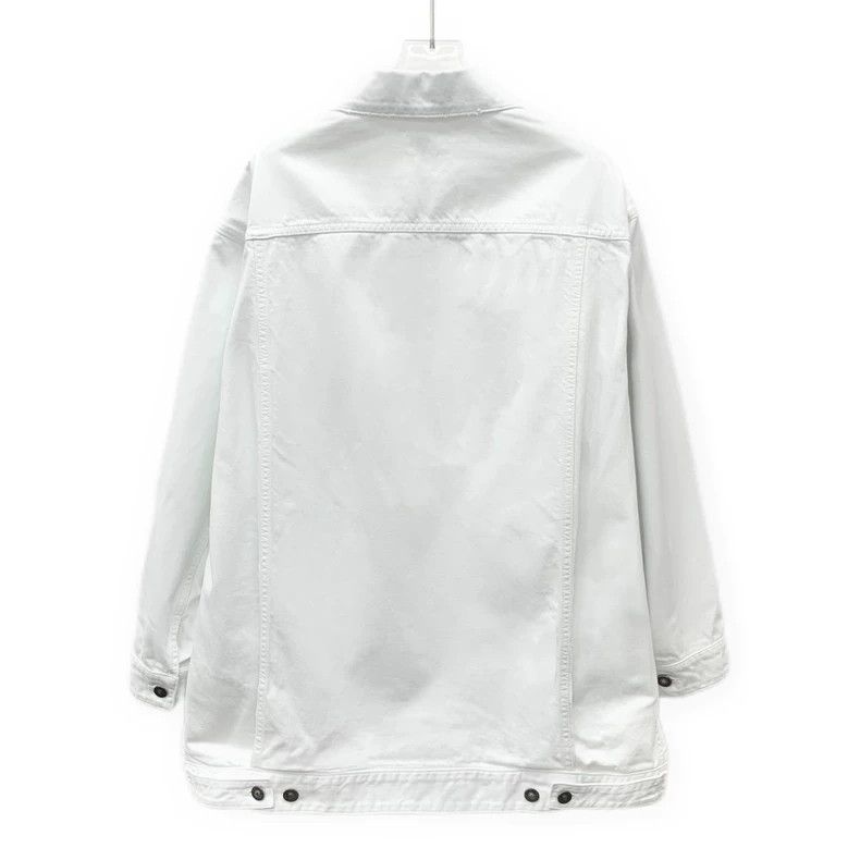 Dior Dior White logo bee embroidery cotton denim jacket 2503-Nex Size XS / US 0-2 / IT 36-38 - 2 Thumbnail
