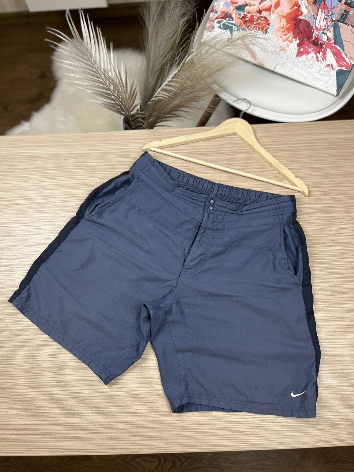 Nike × Nike ACG × Vintage Vintage Nike Navy Shorts Drill Drip Y2K ACG TN Tech Size L Size US 34 / EU 50 - 1 Thumbnail