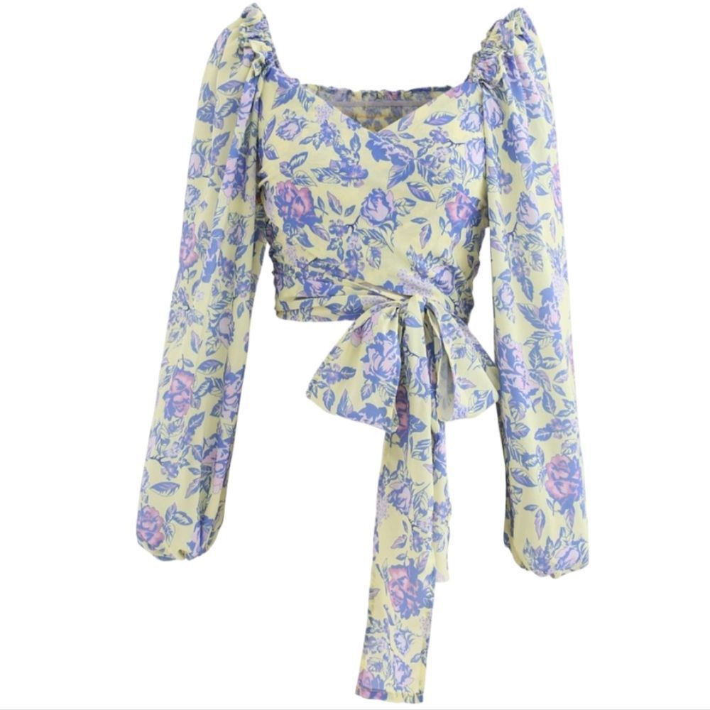 Other Yvonne & Love Floral Criss-Cross Bodies Adjustable Ties Wrap Size XL / US 12-14 / IT 48-50 - 1 Thumbnail