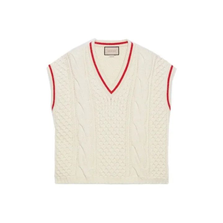 Gucci Gucci SS22 Striped V-Neck Vest for Men Size US L / EU 52-54 / 3 - 1 Thumbnail