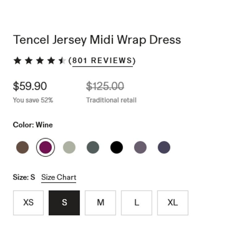 Quince Quince Tencel Jersey Midi Wrap Dress Wine Size S Size S / US 4 / IT 40 - 5 Thumbnail