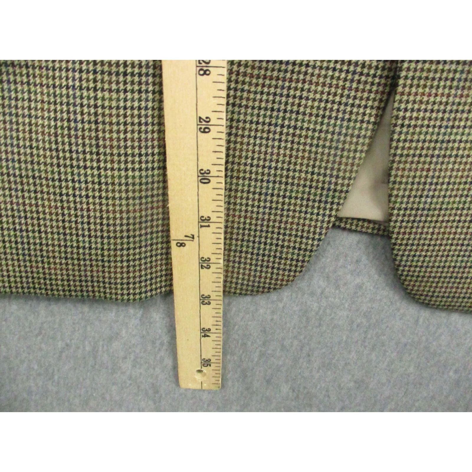 Ralph Lauren LAUREN RALPH LAUREN Sport Jacket 44 R Wool Brown Blazer Houndstooth Tweed Blazer Mens 44 Regular Wool Tweed Notch Two-Button Jacket Sportcoat Size 44R - 3 Thumbnail