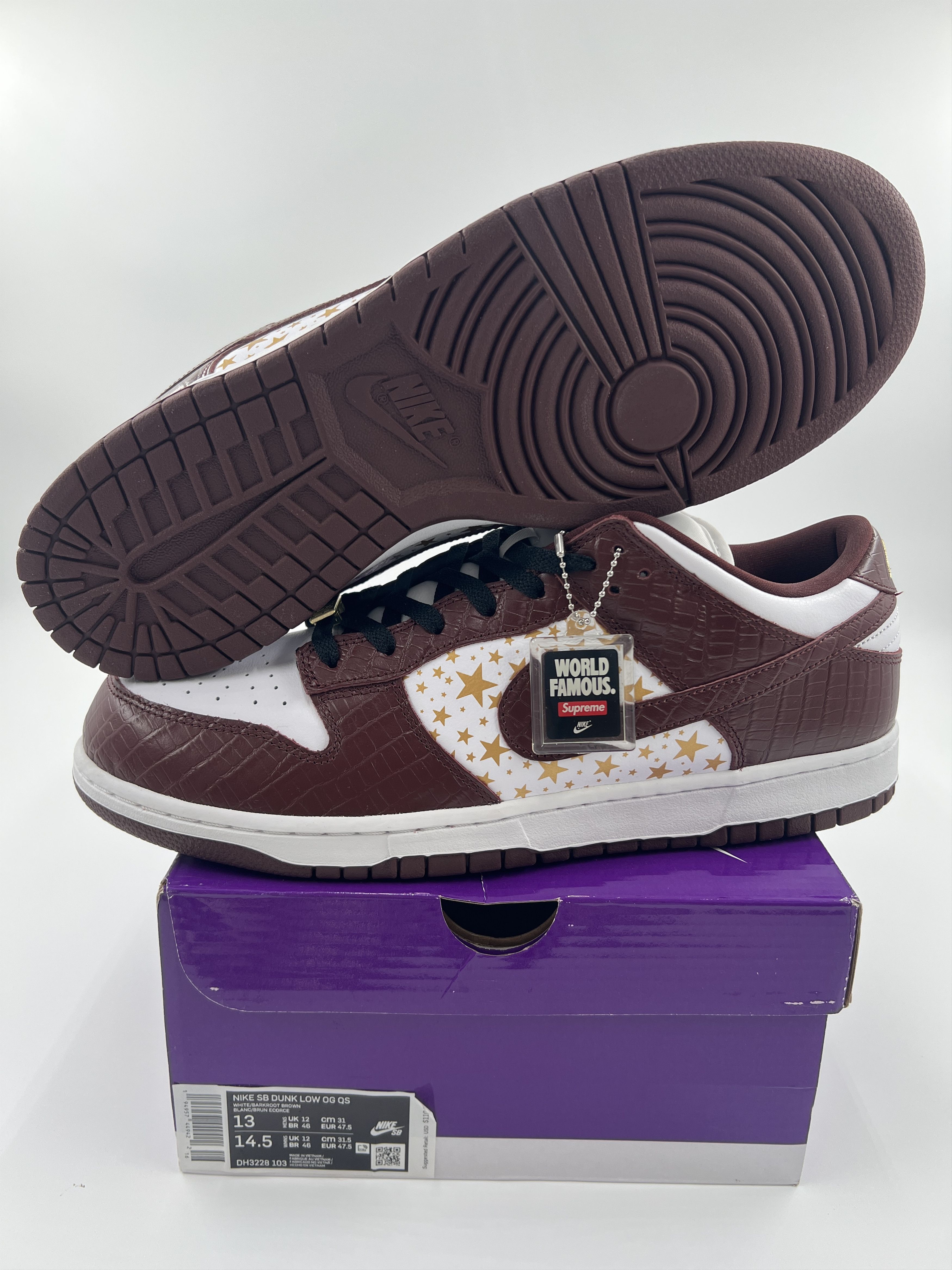 Nike × Supreme Nike SB Dunk Low x Supreme (VNDS) Size US 13 / EU 46 - 1 Thumbnail