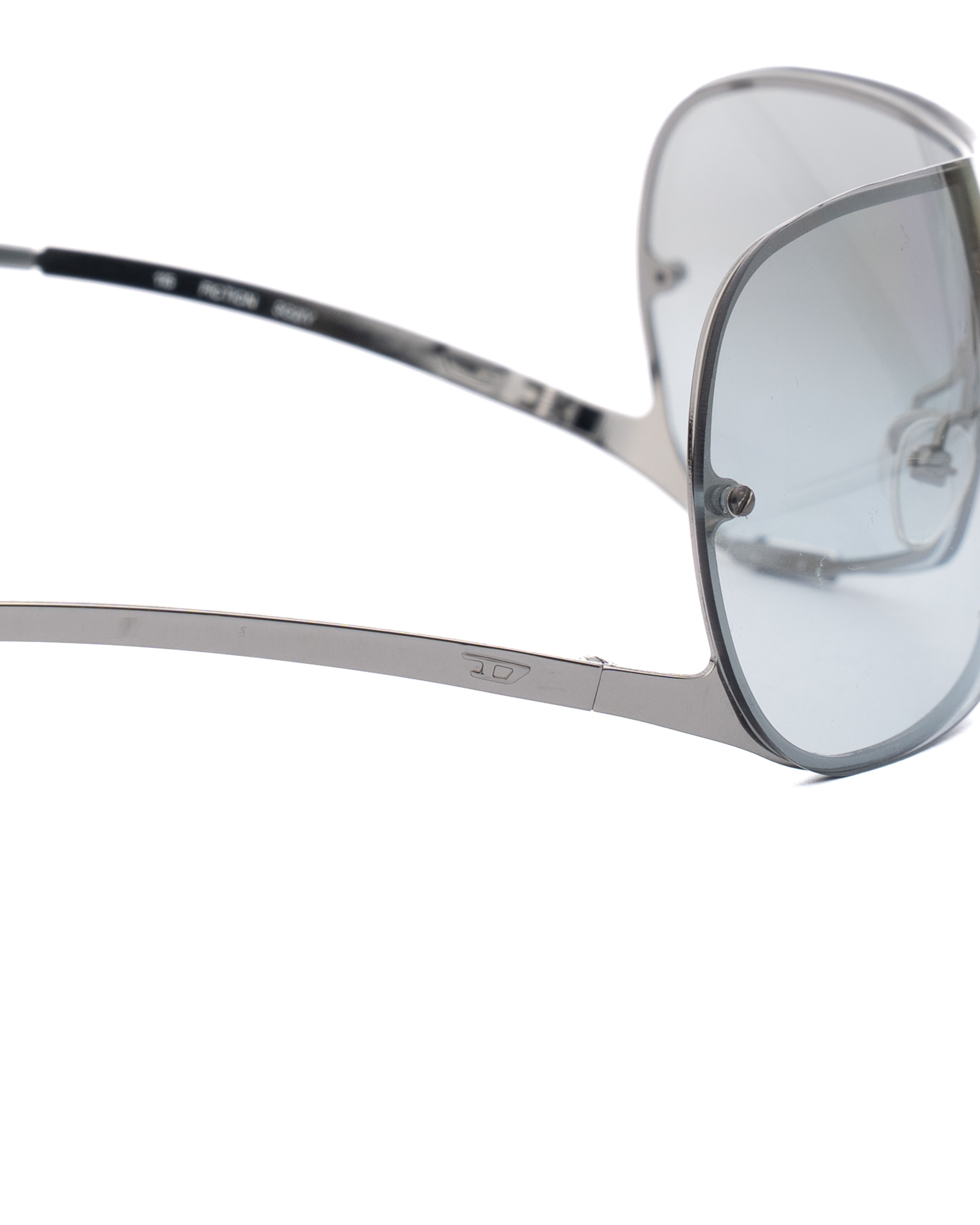 Diesel Diesel '90s Oversized Transparent Gray Sunglasses Size ONE SIZE - 2 Thumbnail