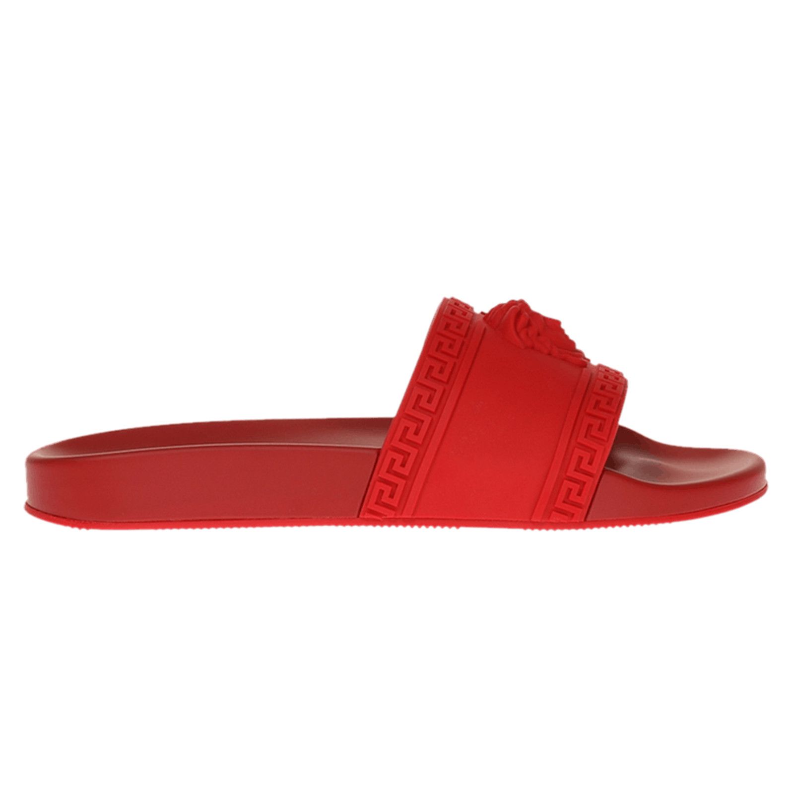 Versace Versace Medusa Palazzo Red Rubber Slide Pool Sandal 44 11 Size US 11 / EU 44 - 1 Thumbnail