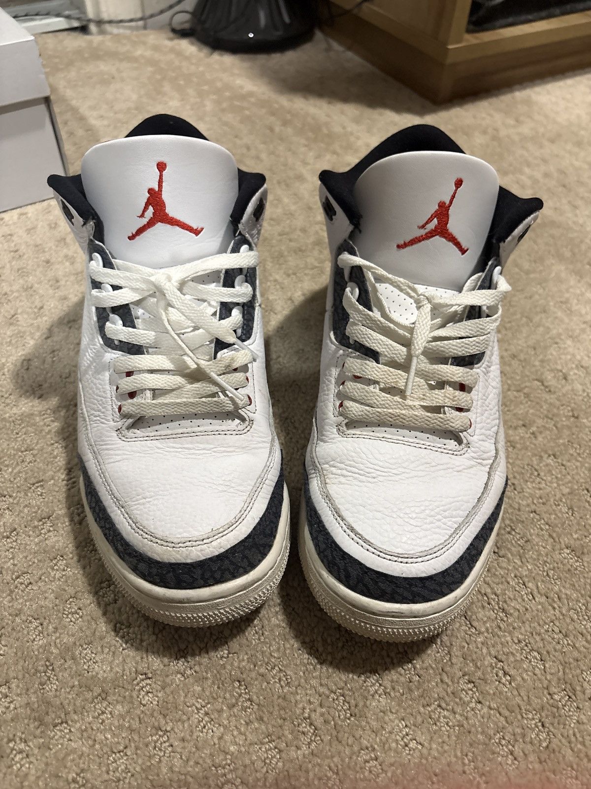 Jordan Brand Jordan 3 Fire Red Denim 2020 Size US 10.5 / EU 43-44 - 4 Thumbnail