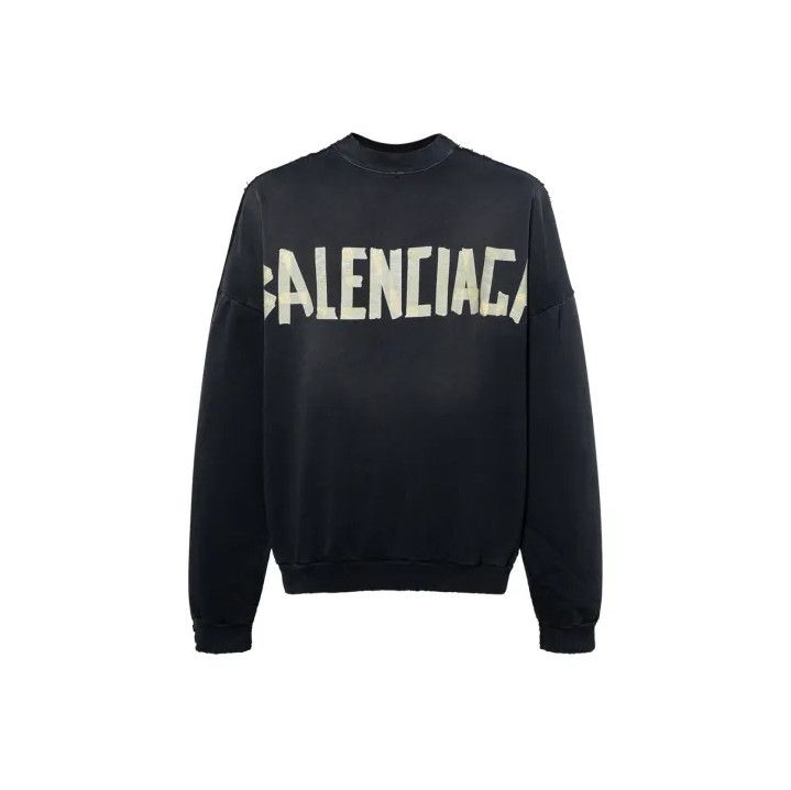 Balenciaga Balenciaga Black Logo Print Long Sleeve Sweatshirt Size US XS / EU 42 / 0 - 1 Thumbnail