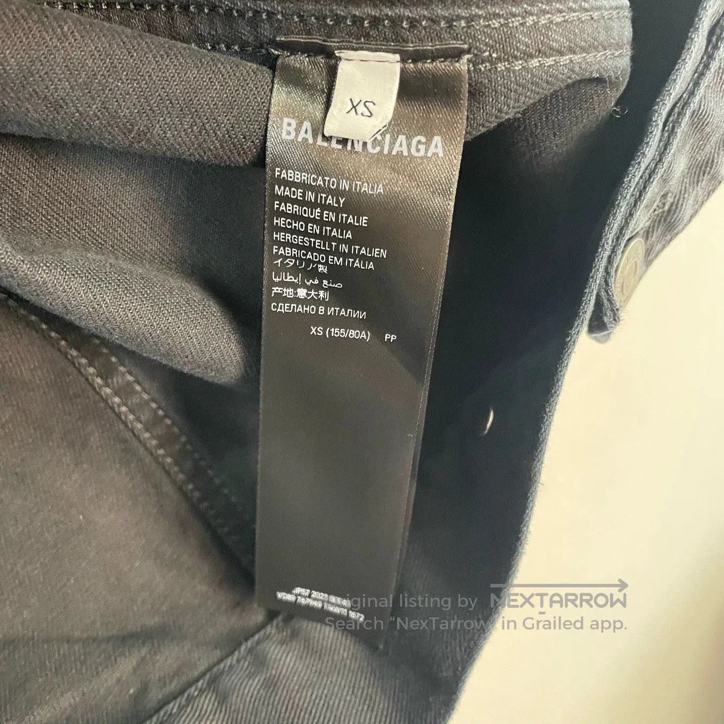 Balenciaga balenciaga embroidered denim jacket in black. Size US XS / EU 42 / 0 - 3 Thumbnail