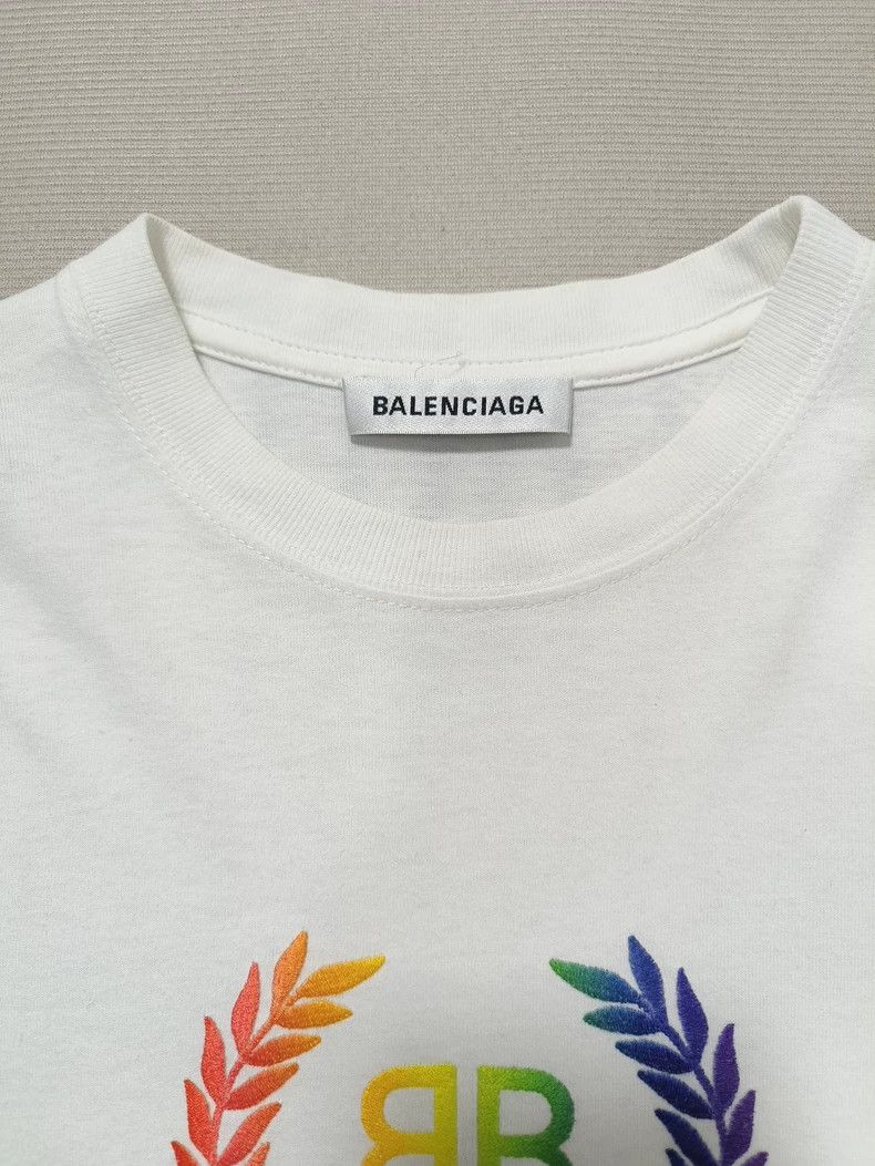 Balenciaga Balenciaga Rainbow gradient wheat spike embroidered logo wh Size US XS / EU 42 / 0 - 2 Thumbnail