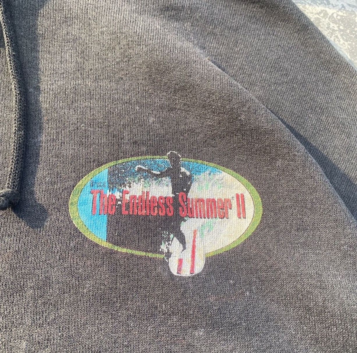 Quiksilver 1990s The Endless Summer II Faded Black Hoodie Size US L / EU 52-54 / 3 - 5 Thumbnail