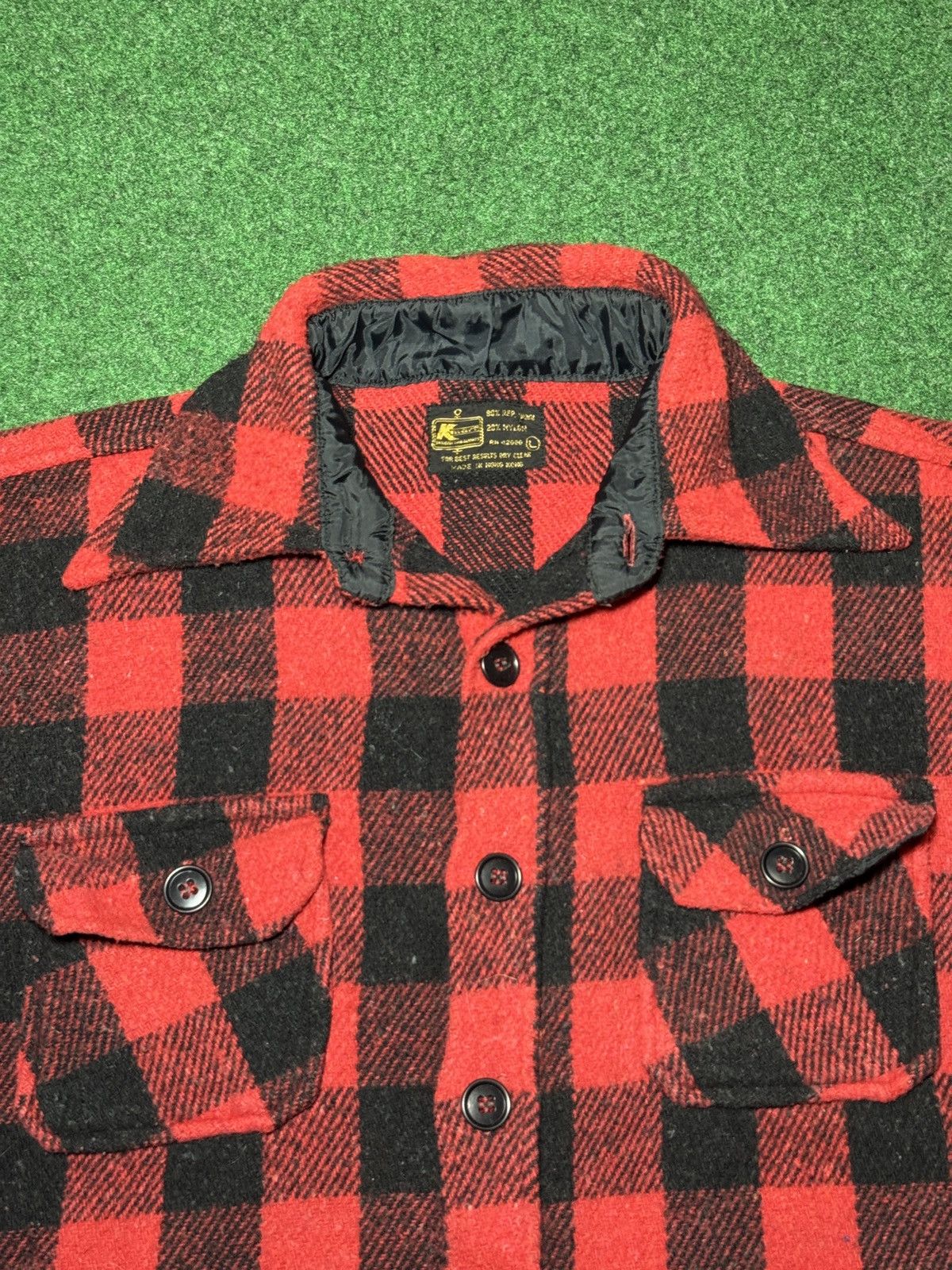 Vintage Vintage 70s Kmart Wool Red Plaid Large Boxy Flannel Shirt Size US L / EU 52-54 / 3 - 2 Thumbnail