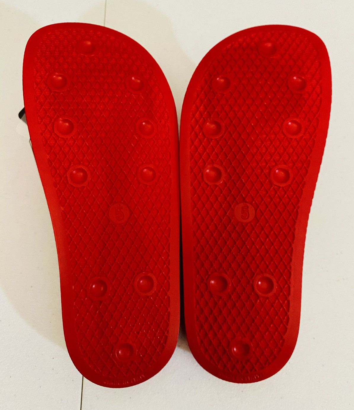 Adidas × Raf Simons Raf Simons 🇮🇹 x Pendant Adilette Core Red Leather 7 W 5 M New Size US 7 / IT 37 - 12 Thumbnail