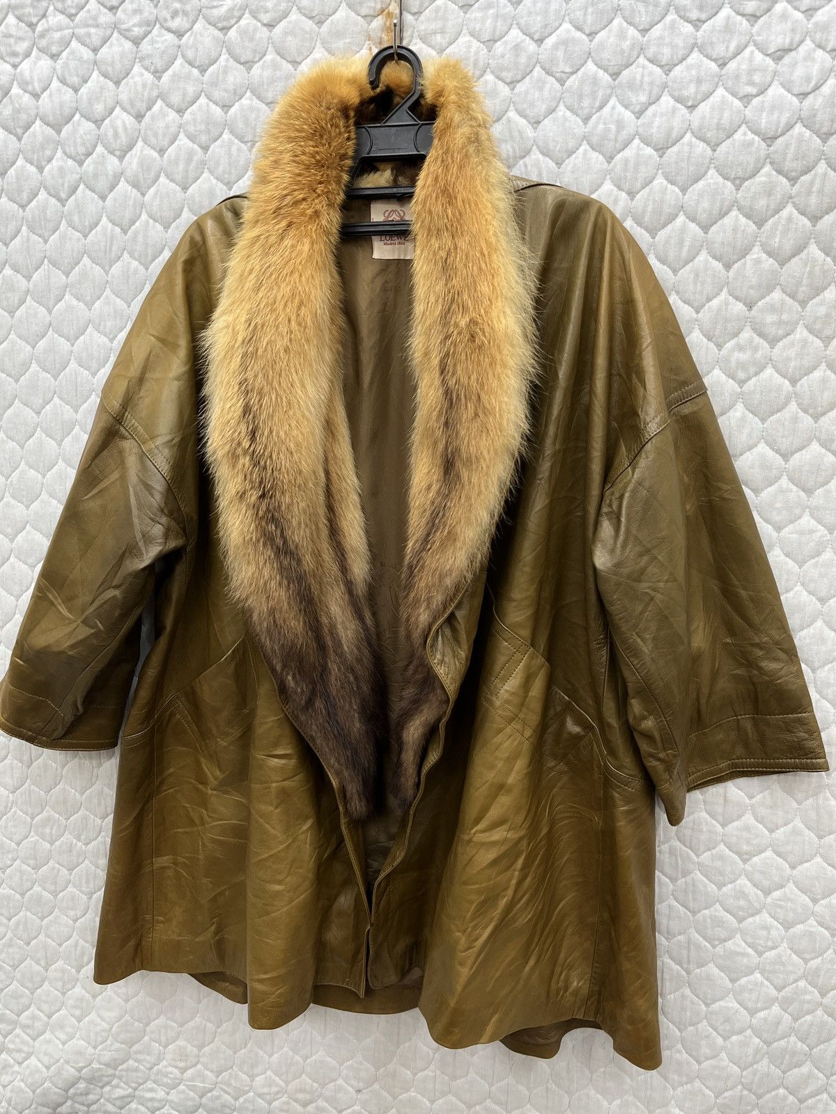 Loewe 🔥🔥🔥ARCHIVE LOEWE LEATHER COAT WITH FUR Size M / US 6-8 / IT 42-44 - 3 Thumbnail
