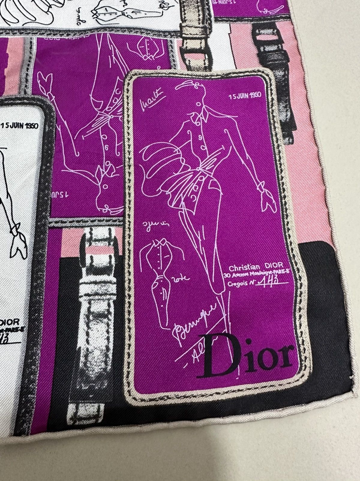 Christian Dior Monsieur × Dior Christian Dior Silk Scarf Nice Design Size ONE SIZE - 2 Thumbnail