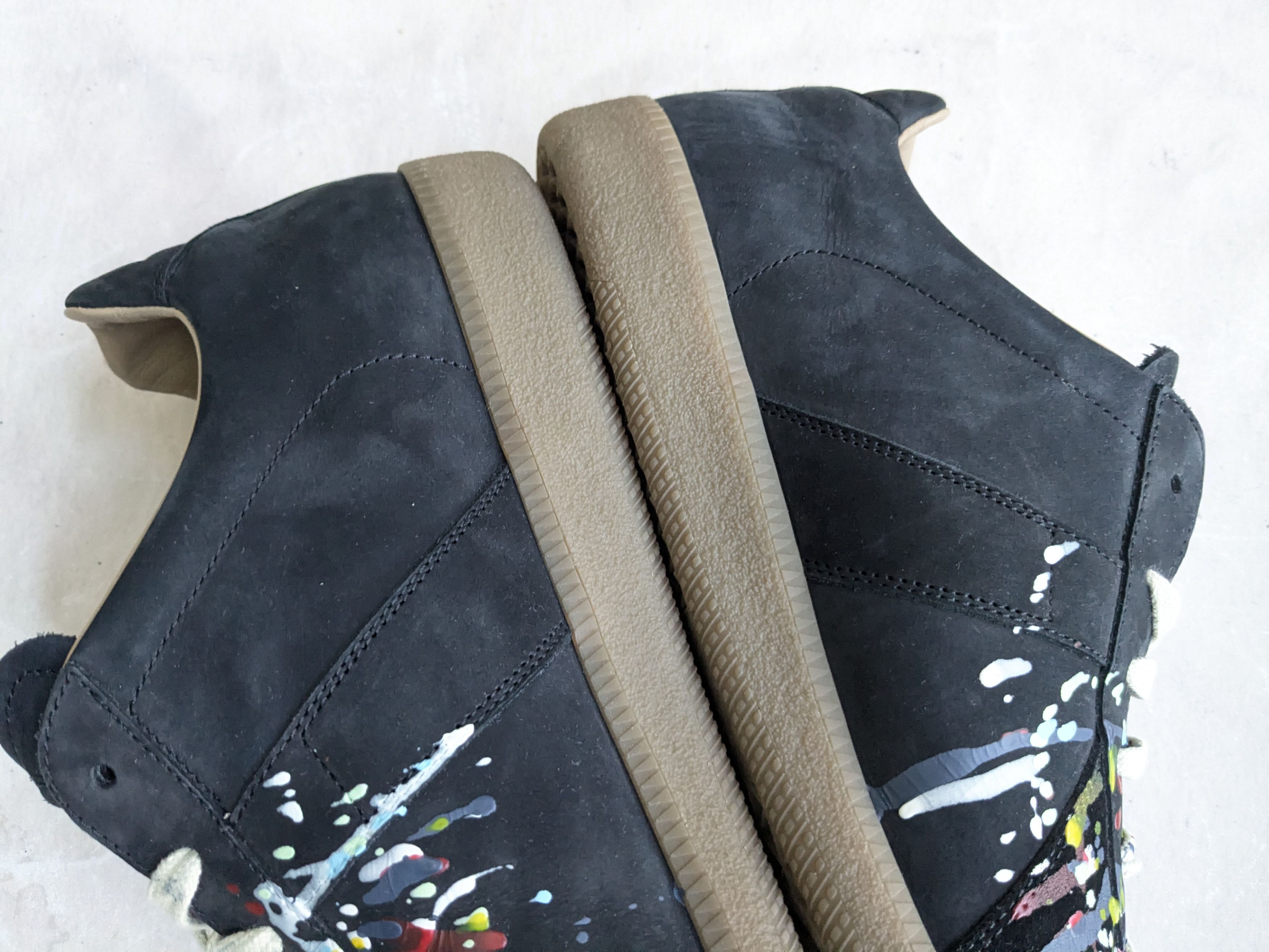 Maison Margiela Black Paint Splatter Maison Margiela Replica Sneakers 14 47 Size US 14 / EU 47 - 14 Thumbnail
