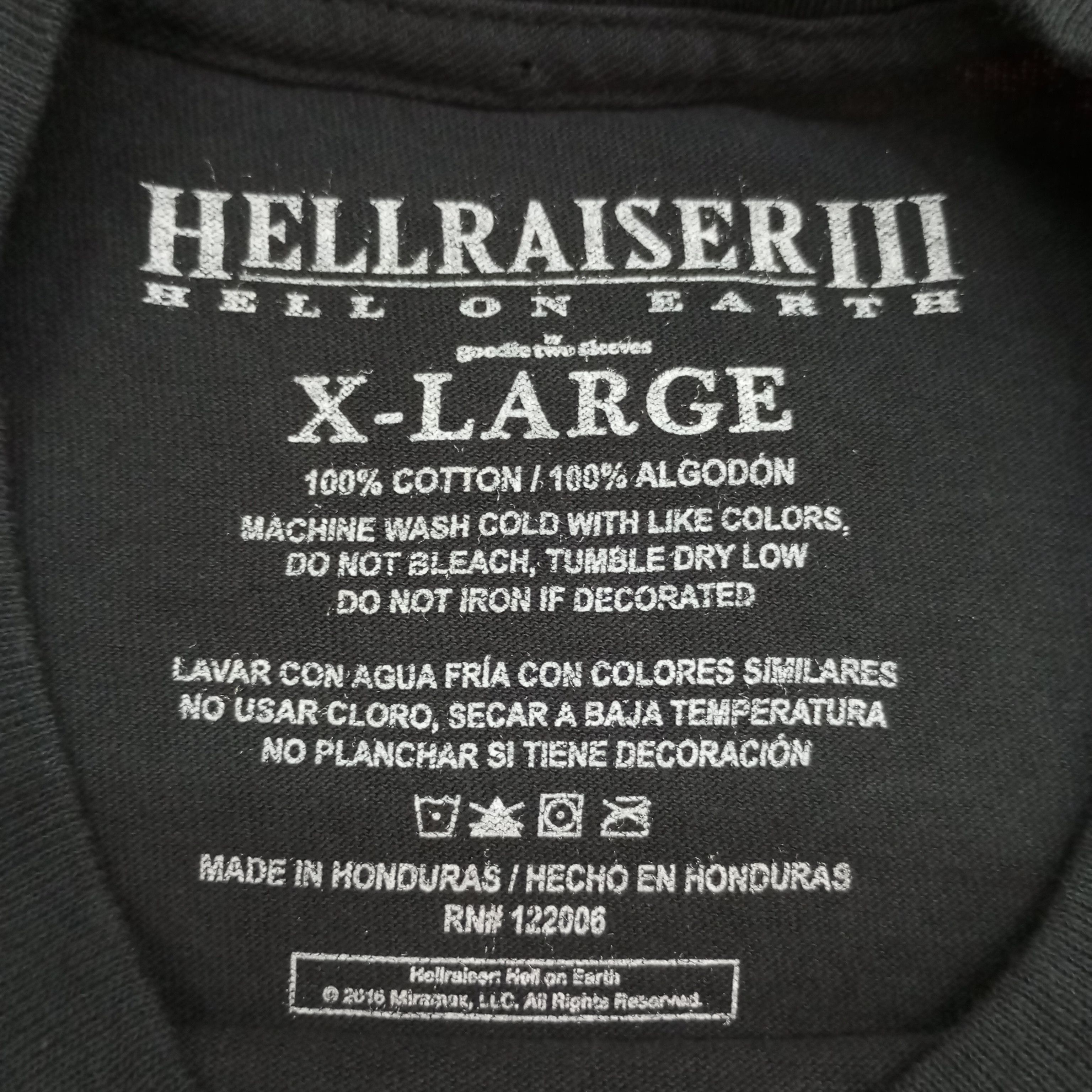 Vintage Hellraiser III Horror Movie Promo Style Tshirt Size US XL / EU 56 / 4 - 5 Thumbnail