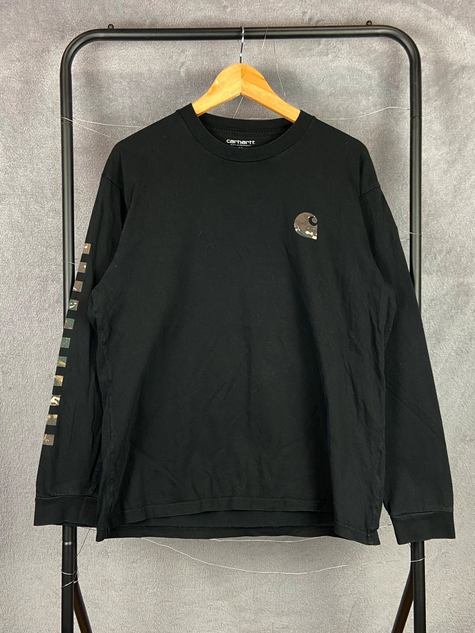 Carhartt Carhartt long sleeve black camo logo vintage workwear Size US M / EU 48-50 / 2 - 1 Thumbnail