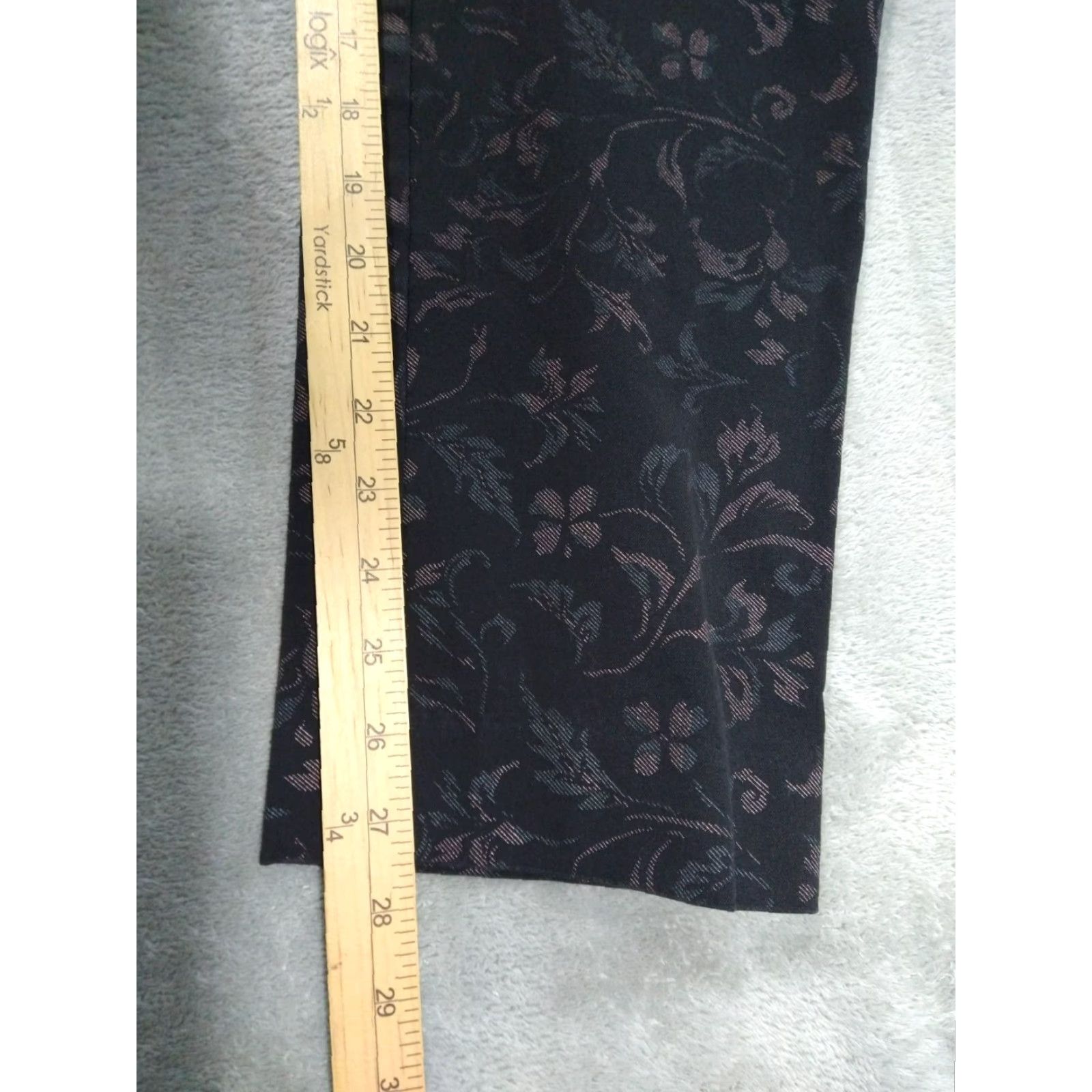 Soft Surroundings Soft Surroundings Pants Womens Large Black Floral Josephina Ankle Pull On Bohemian Slim Tapered Casual Travel Size 36" / US 14 / IT 50 - 5 Thumbnail