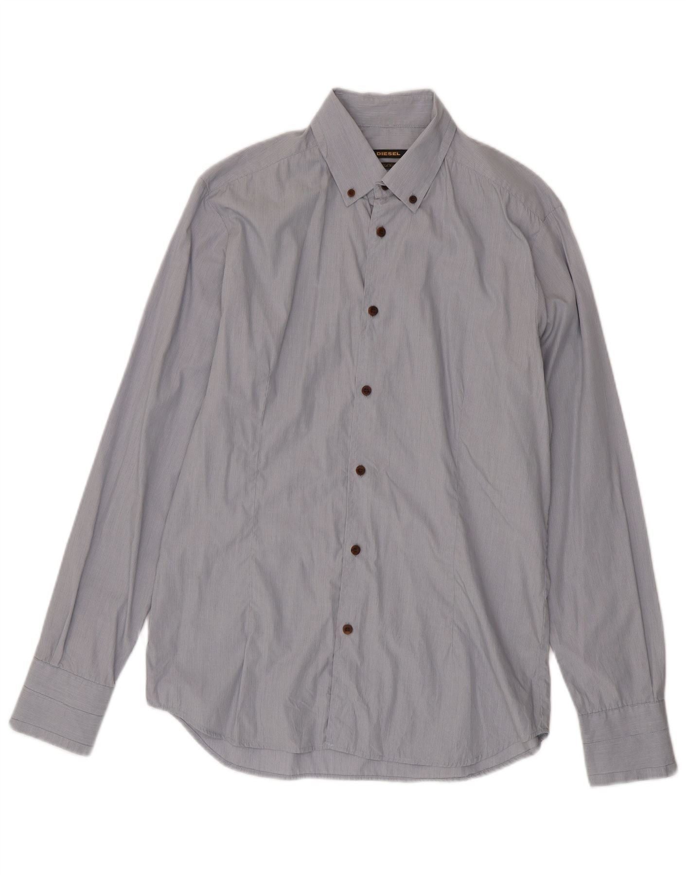Diesel Mens Shirt Large Blue Pinstripe Cotton Size US L / EU 52-54 / 3 - 1 Thumbnail