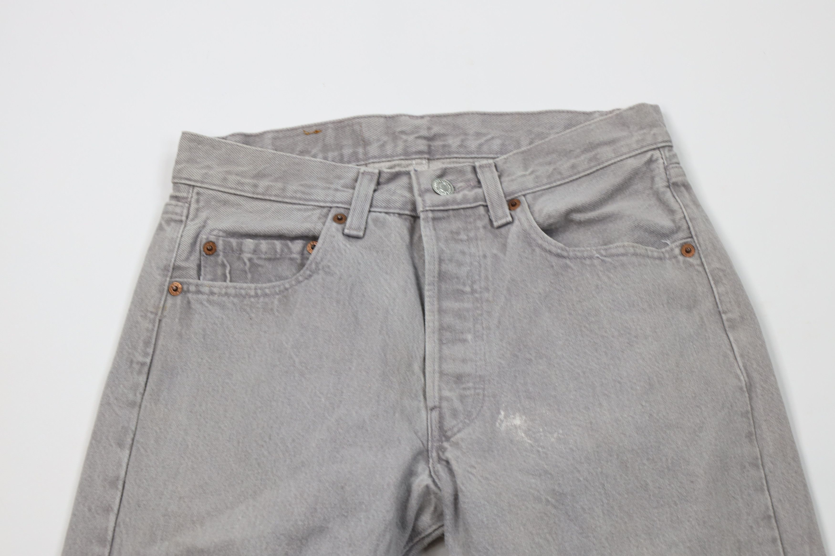 Levi's Vintage 80s Levis 501xx Button Fly Original Jeans Gray USA Size US 29 - 2 Thumbnail