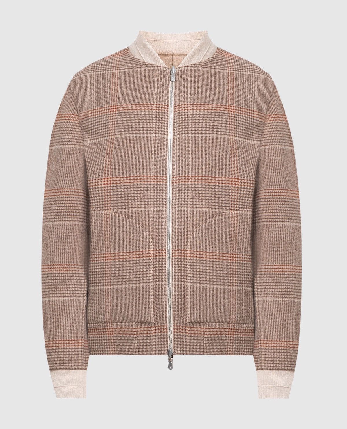 Brunello Cucinelli Brunello Cucinelli Reversible Bomber Jacket Cashmere Plaid Size US L / EU 52-54 / 3 - 6 Thumbnail