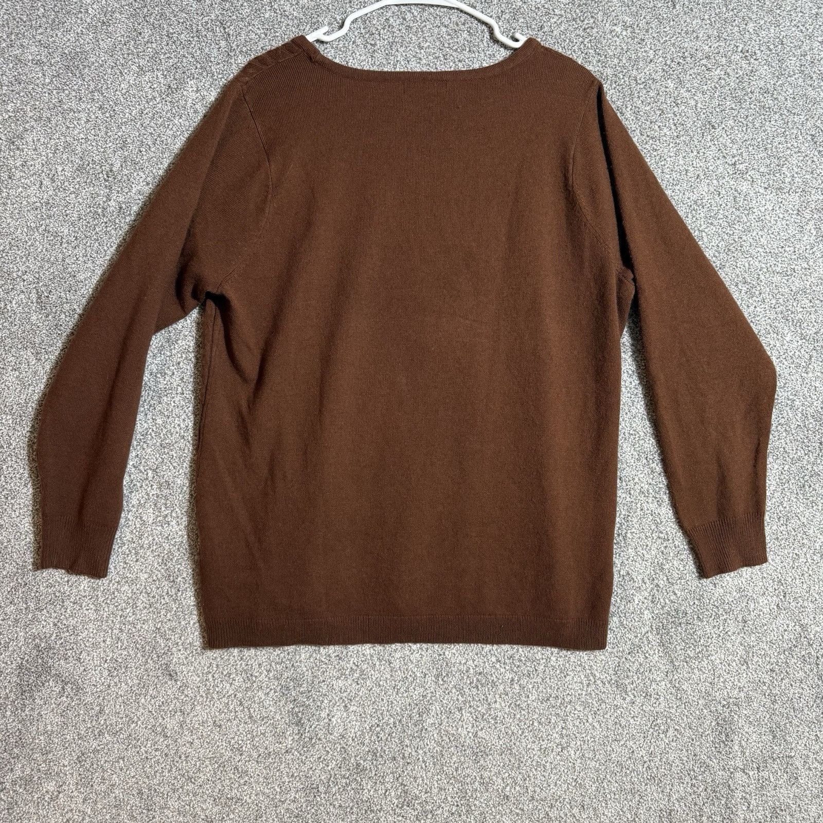 Other Grandpa Sweater Womens 1X Plus Cable Knit Lagenlook Earthy Size XL / US 12-14 / IT 48-50 - 7 Thumbnail