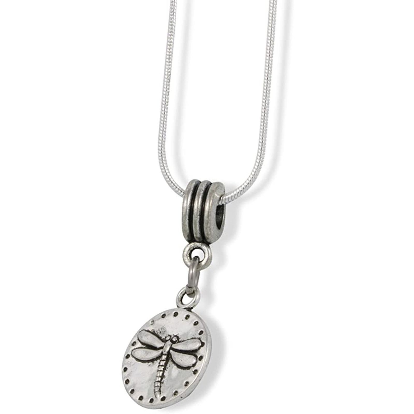 & Other Stories Dragonfly on Circle Charm Snake Chain Necklace Size ONE SIZE - 1 Thumbnail