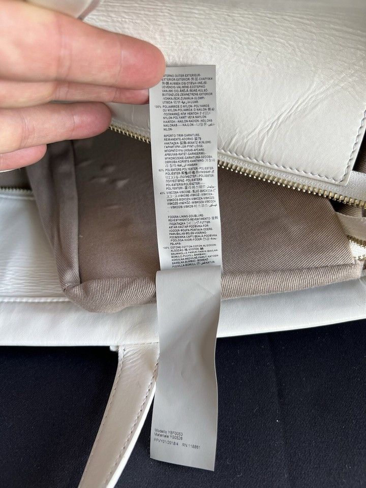 Versace Versace Young Large White Leather/Fabriic Bag Size ONE SIZE - 16 Thumbnail