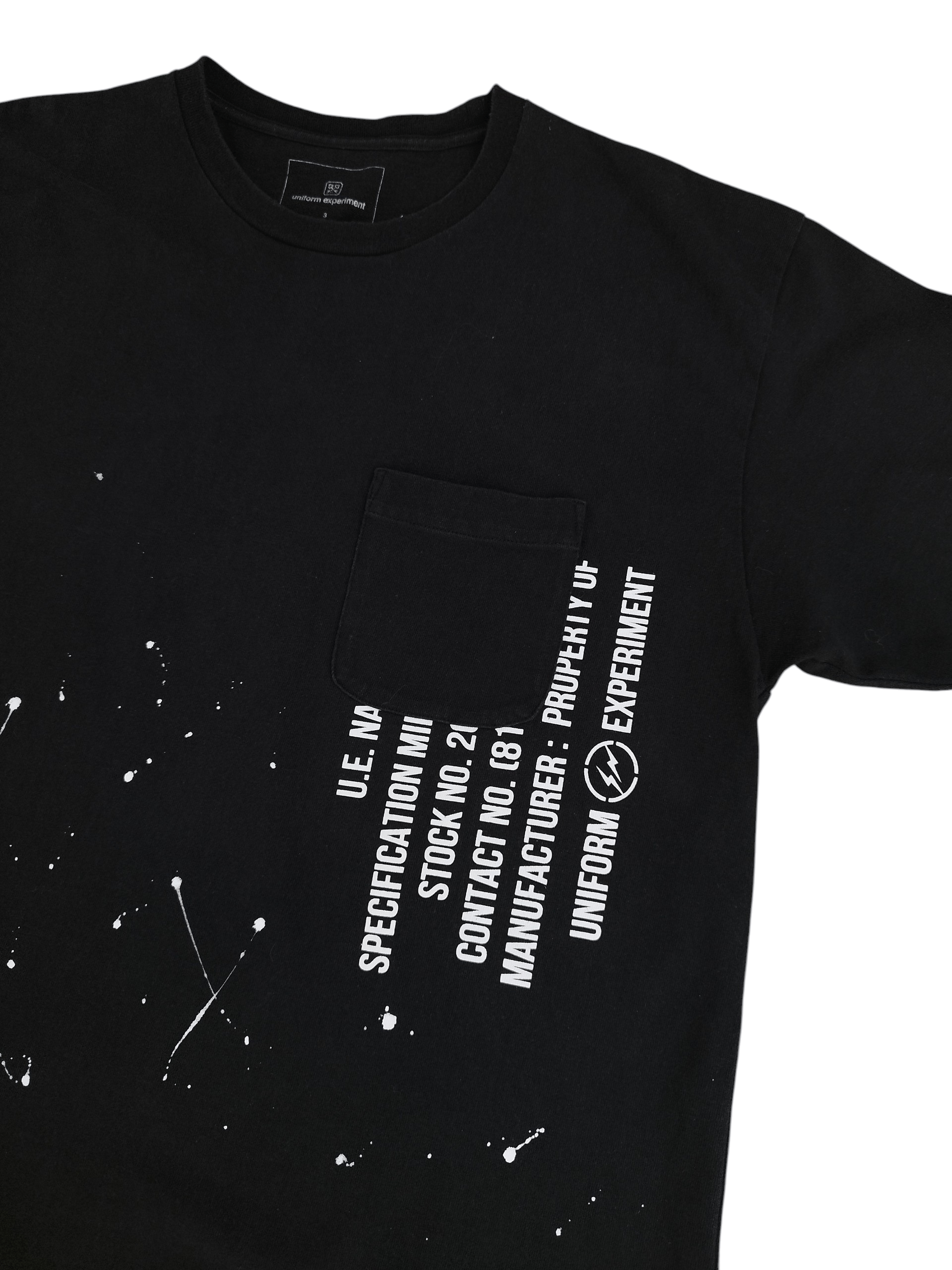 uniform experiment Uniform experiment fragment paint spots pocket tee Size US L / EU 52-54 / 3 - 2 Thumbnail