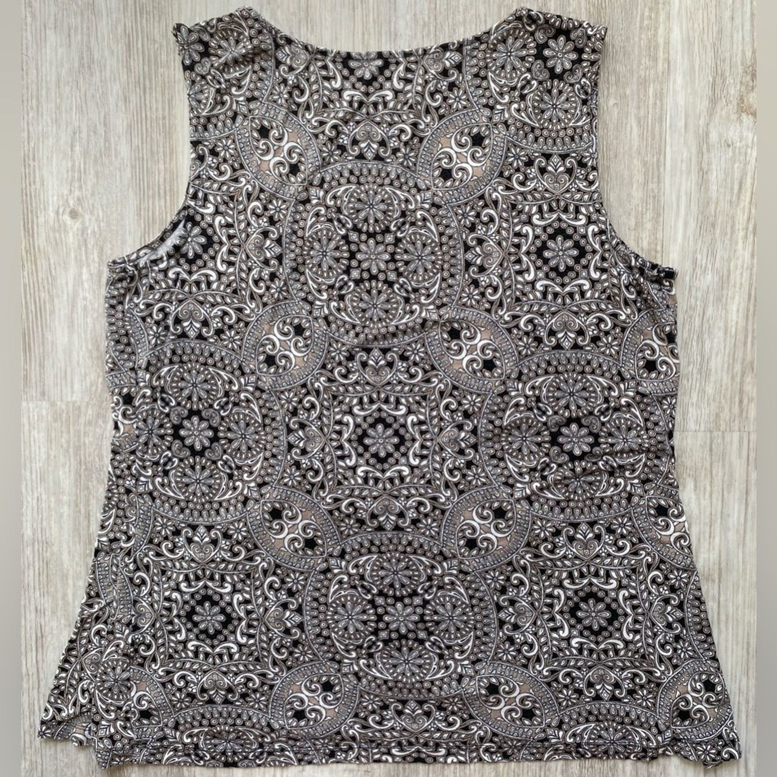Croft & Barrow Croft & Barrow | Geometric Pattern Sleeveless Top | Medium Size M / US 6-8 / IT 42-44 - 2 Thumbnail